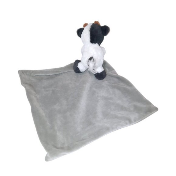 Mud Pie Cow Moo Moo Gray With Sound Lovey Security Blanket 14" X 13" - Picture 6 of 8